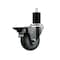 Service Caster 3.5'' Gray Poly Swivel 1-3/4'' Expanding Stem Caster with Brake SCC-EX20S3514-PPUB-PLB-134 - alternate 1